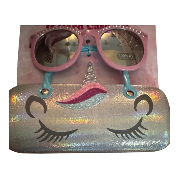 Nordstrom NWT Capellli New York Girls Unicorn 🦄 Sunglasses and Hard Case set - Picture 2 of 4
